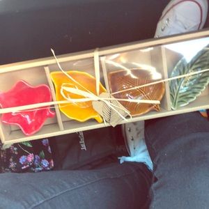 Autumn leaves glass home decor